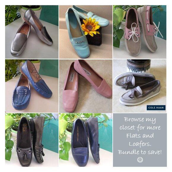 Basic Editions HANA Striped Slip On Flats - Navy/White, Size 7 - Picture 12 of 13